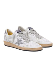 Women's Ball Star in nappa with white star and glitter heel tab