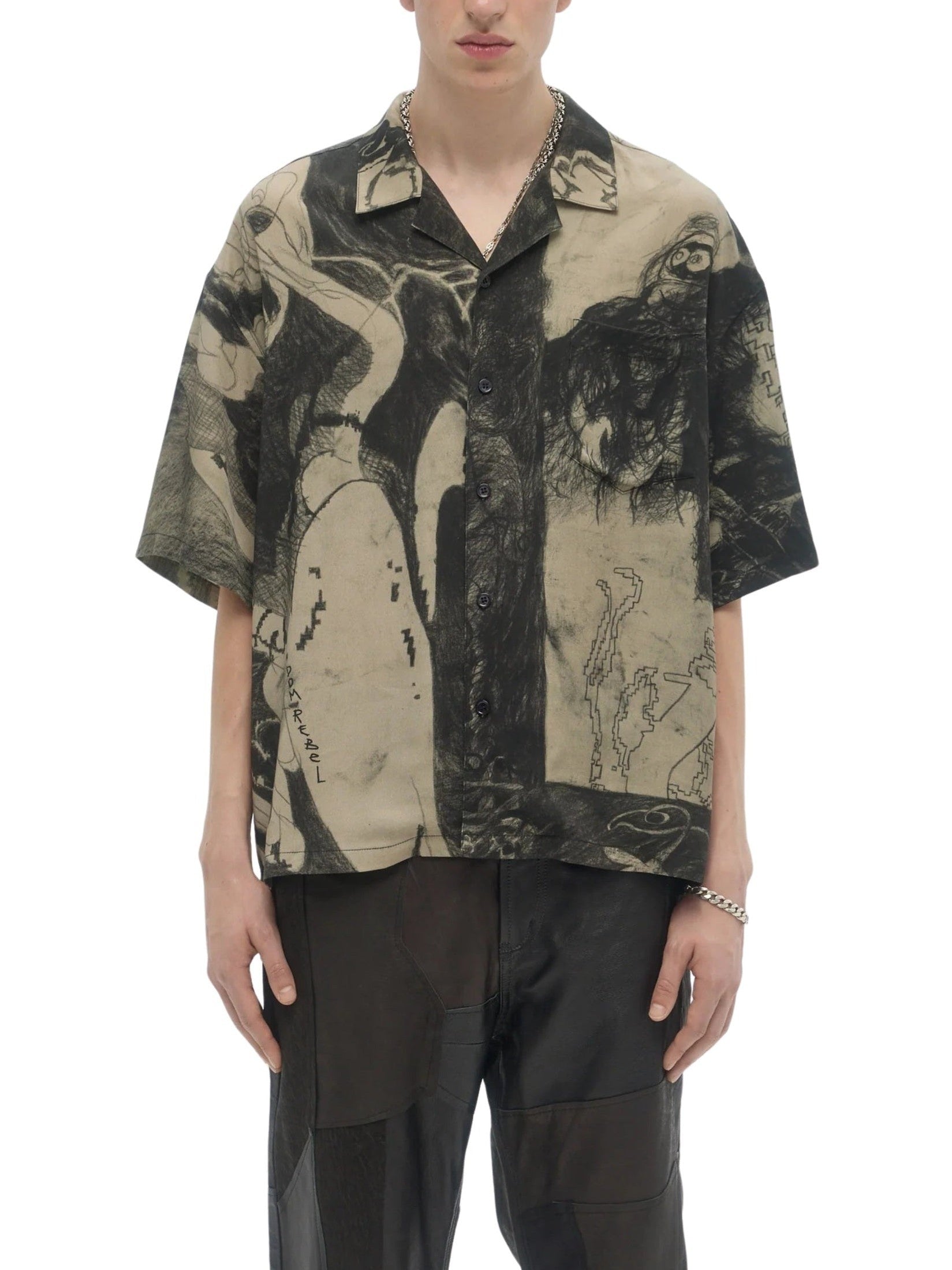 Extrovert camp collar shirt beige