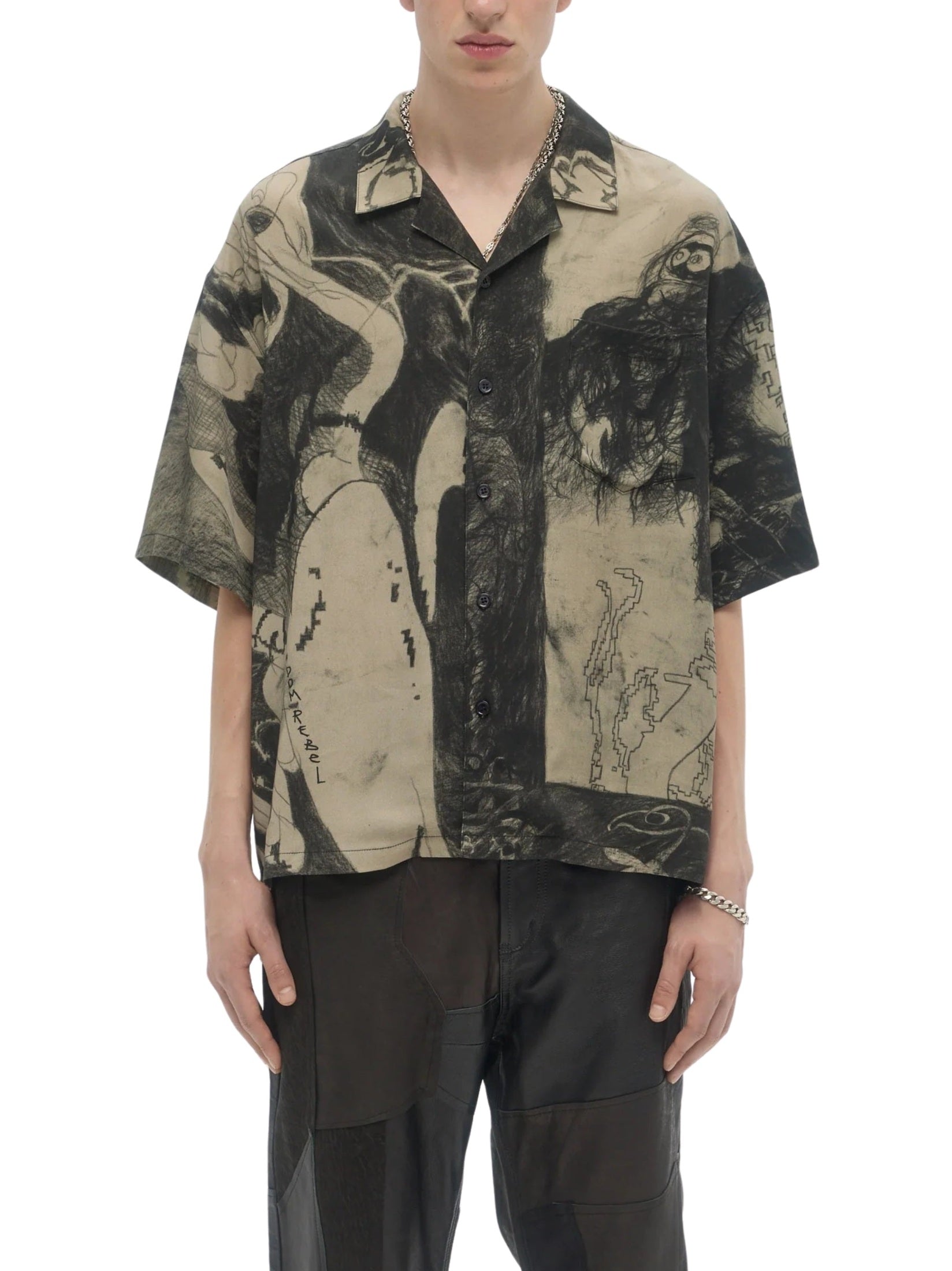 Extrovert camp collar shirt beige
