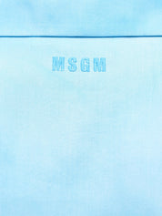 Light blue bowling short-sleeve lyocell shirt