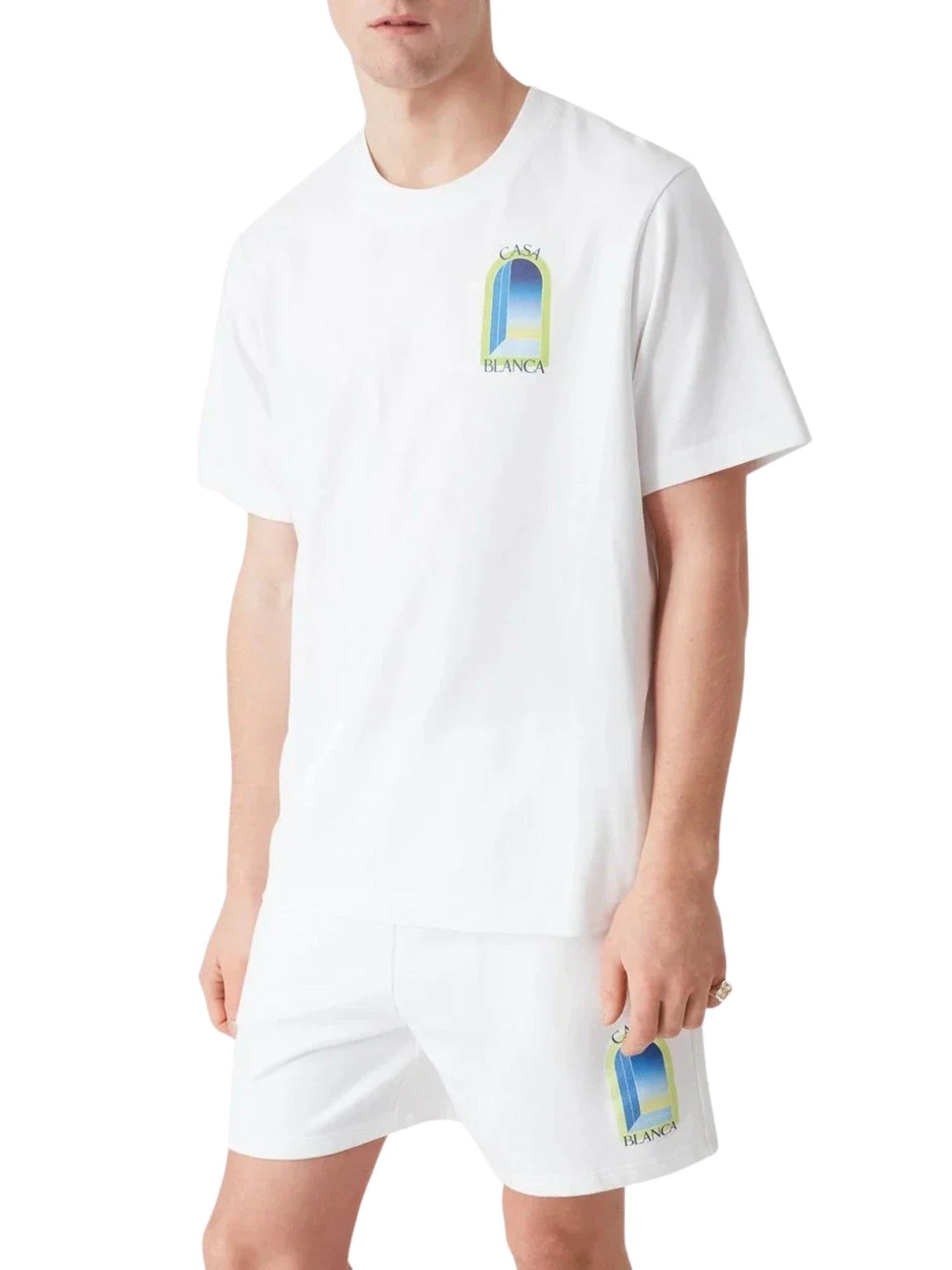 White & Lime Arches Short Sleeve T‑Shirt