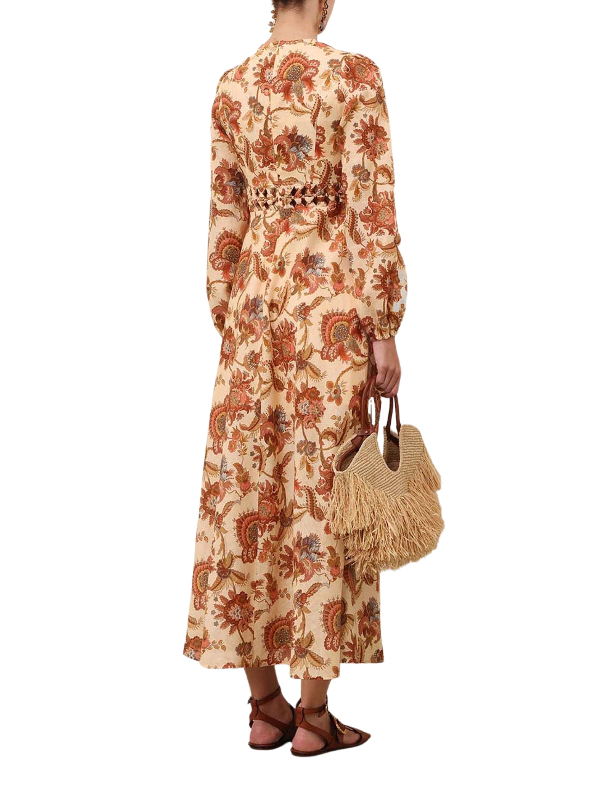 Aster long sleeve midi dress