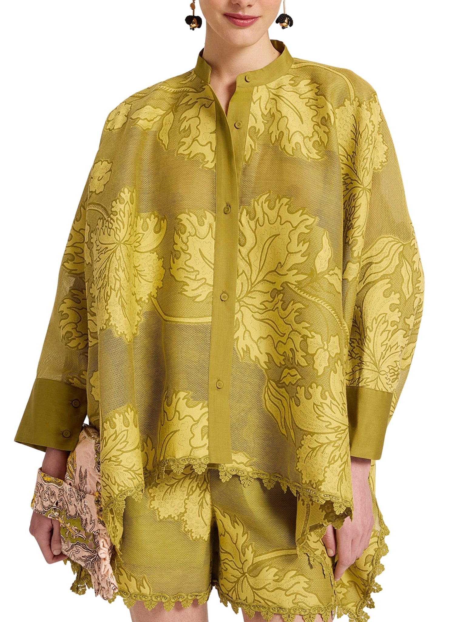 Lace foulard shirt