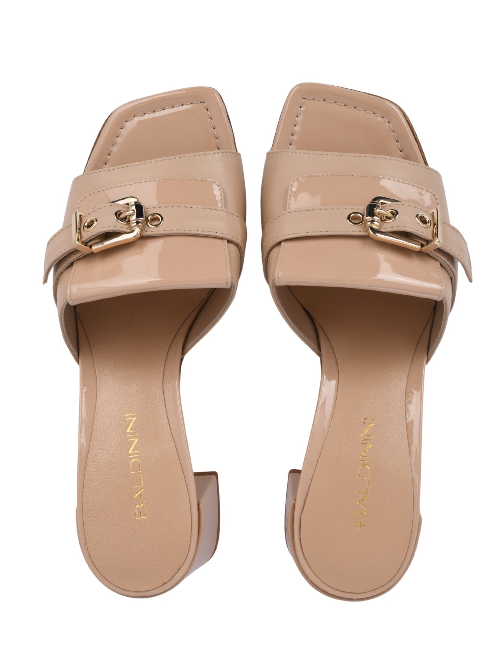 Mule calf & patent l nude