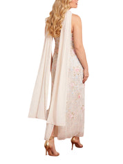 Cressida embroidery strapless ankle gown