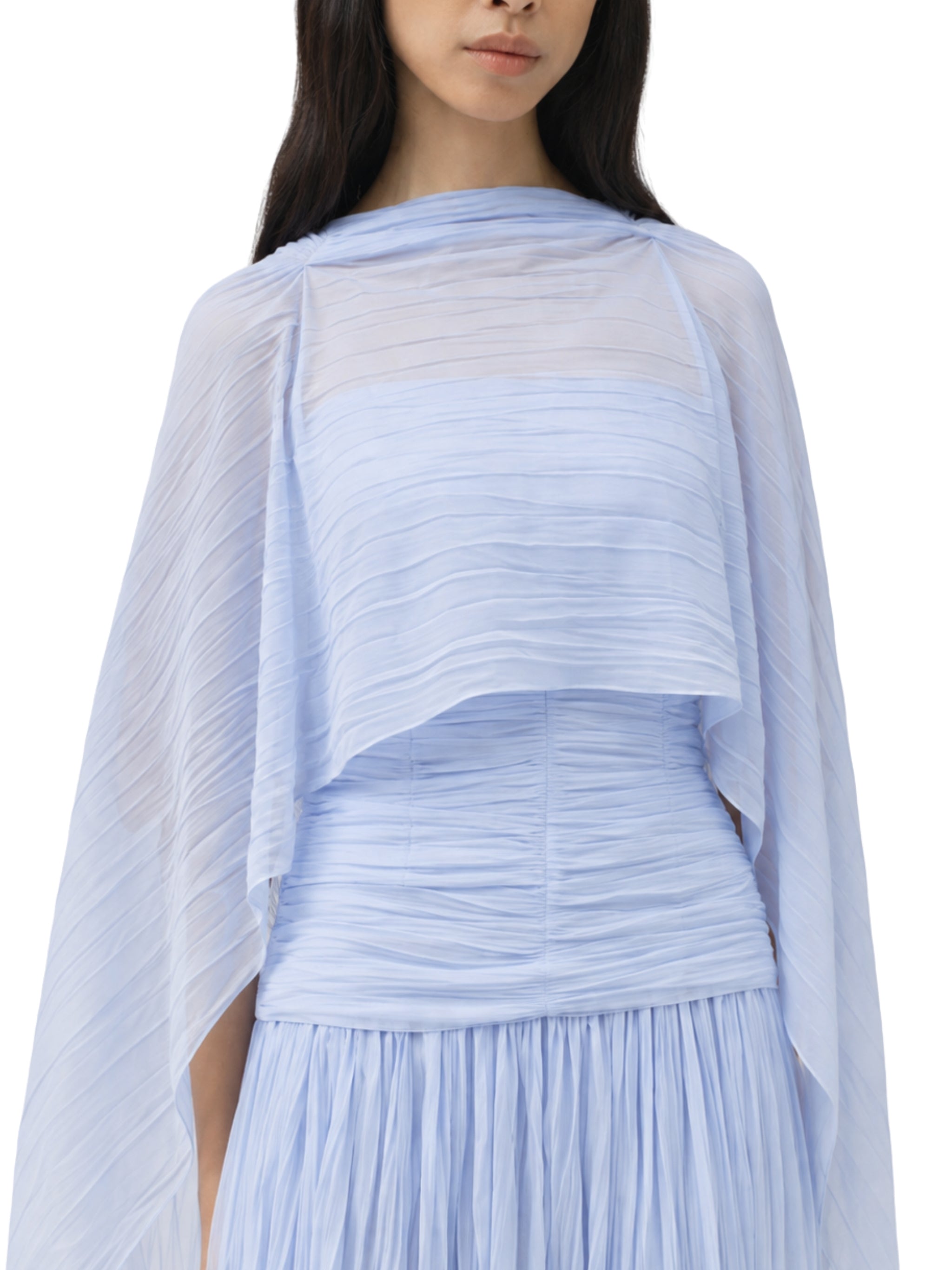 Genoa sheer jersey cape