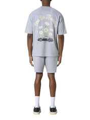 Pink reverie t-shirt marl grey