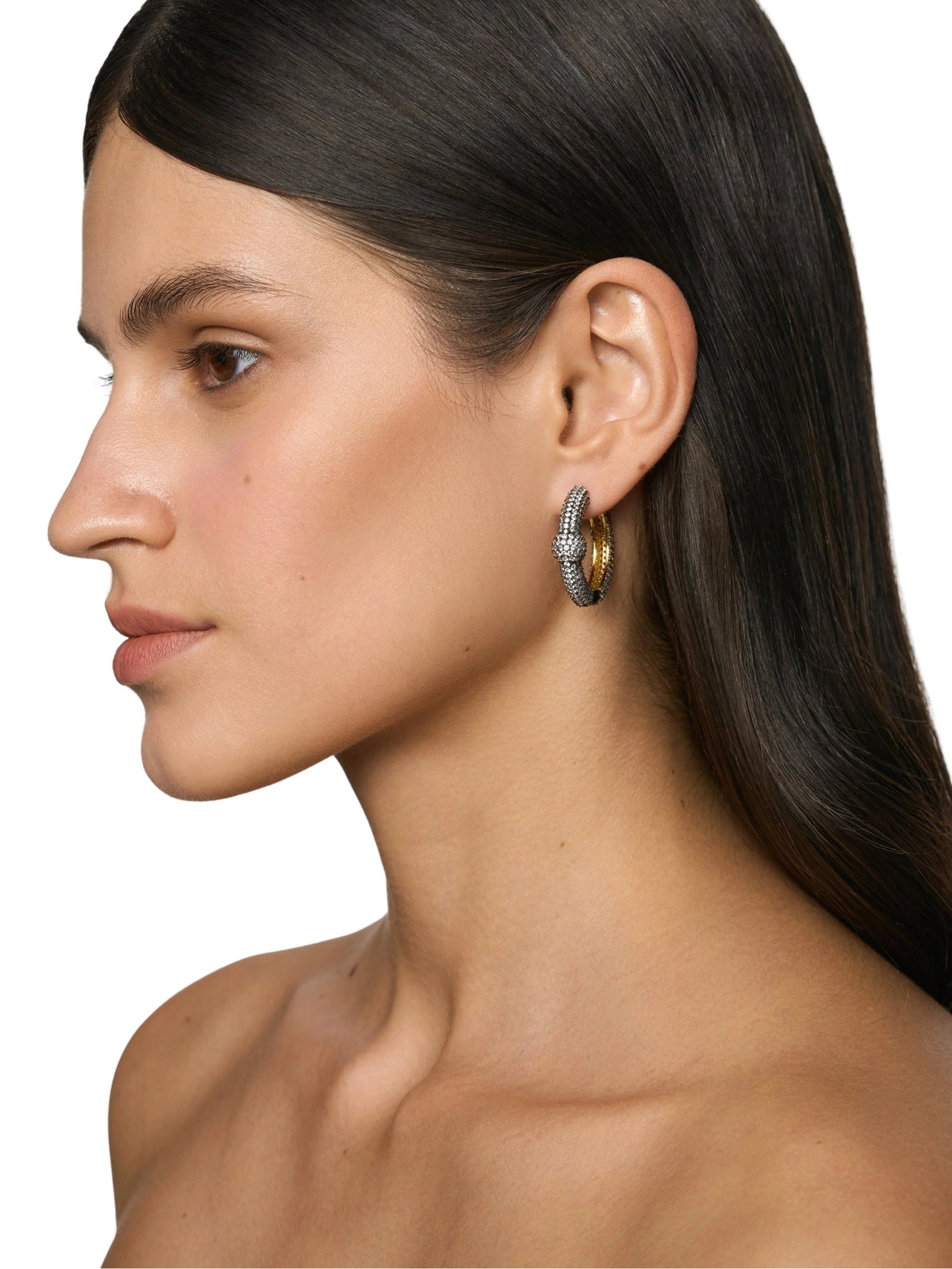 Crystal harmony hoops (large)