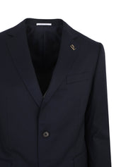 Vicenza Suit In Pure Wool Navy Blue