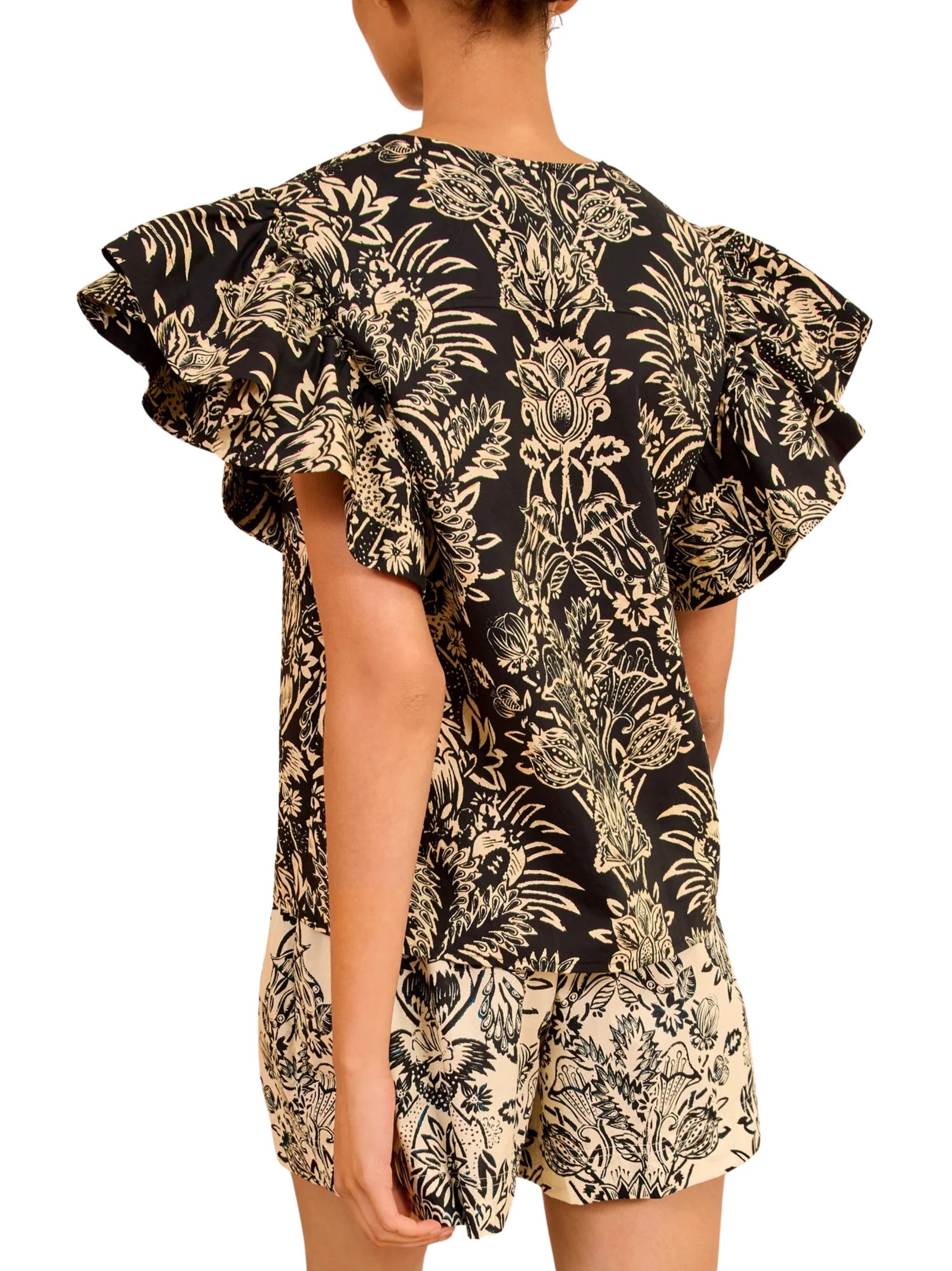 Severine flutter sleeve top