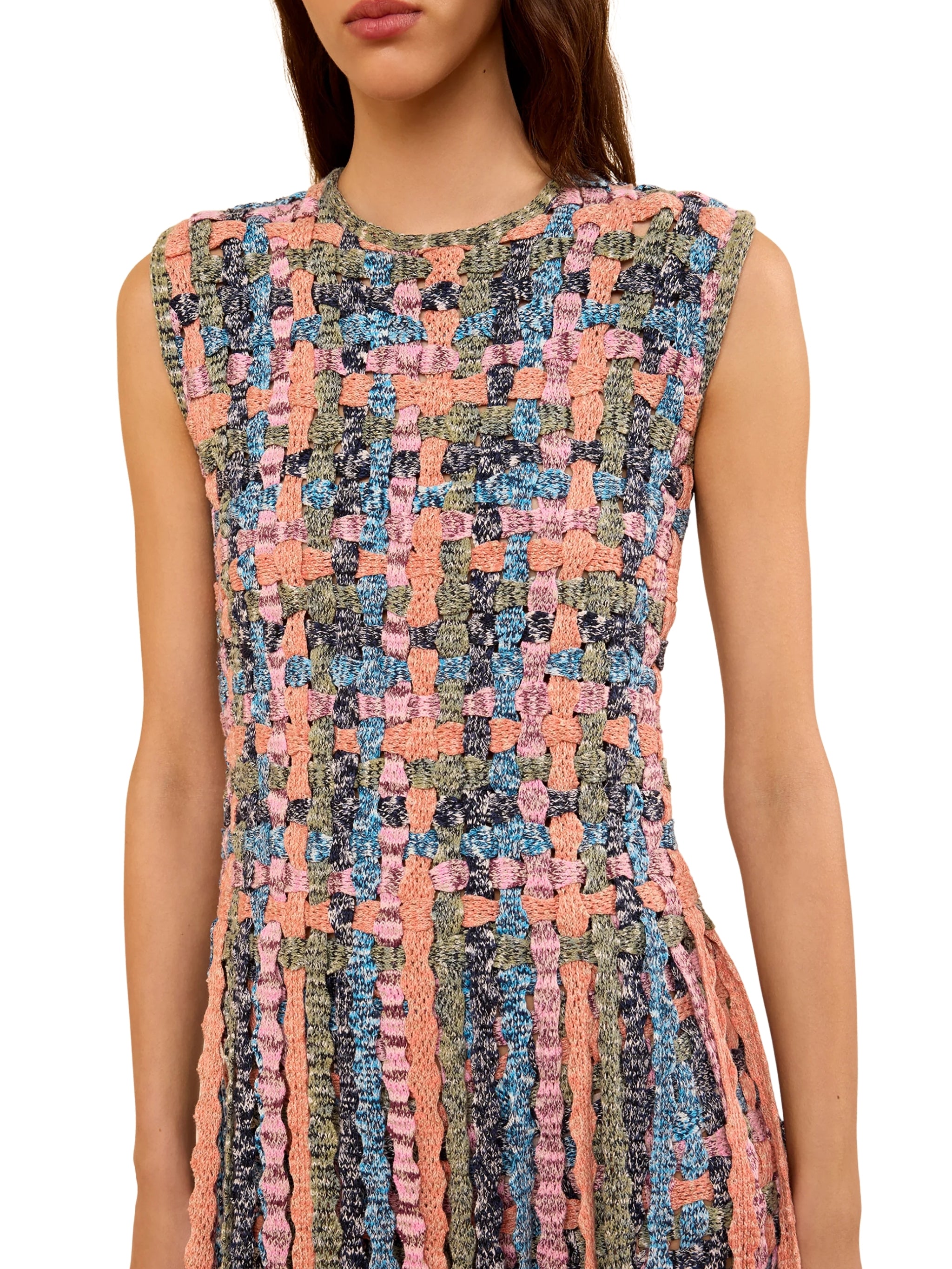 Alexis knit dress w fringe