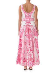 Jersey tank dress with contrast skirt