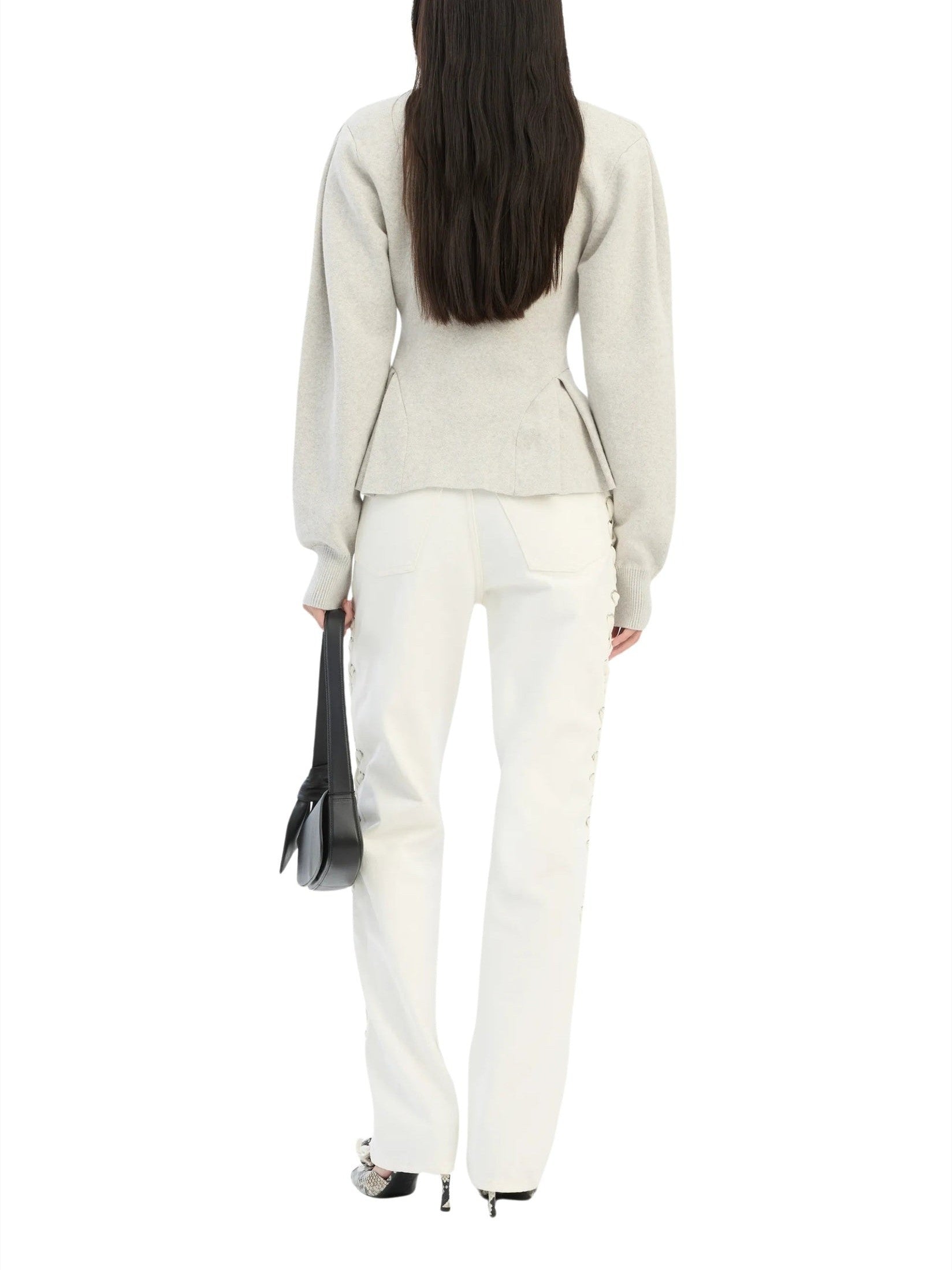 Loose fit laced jeans