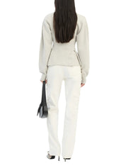 Loose fit laced jeans