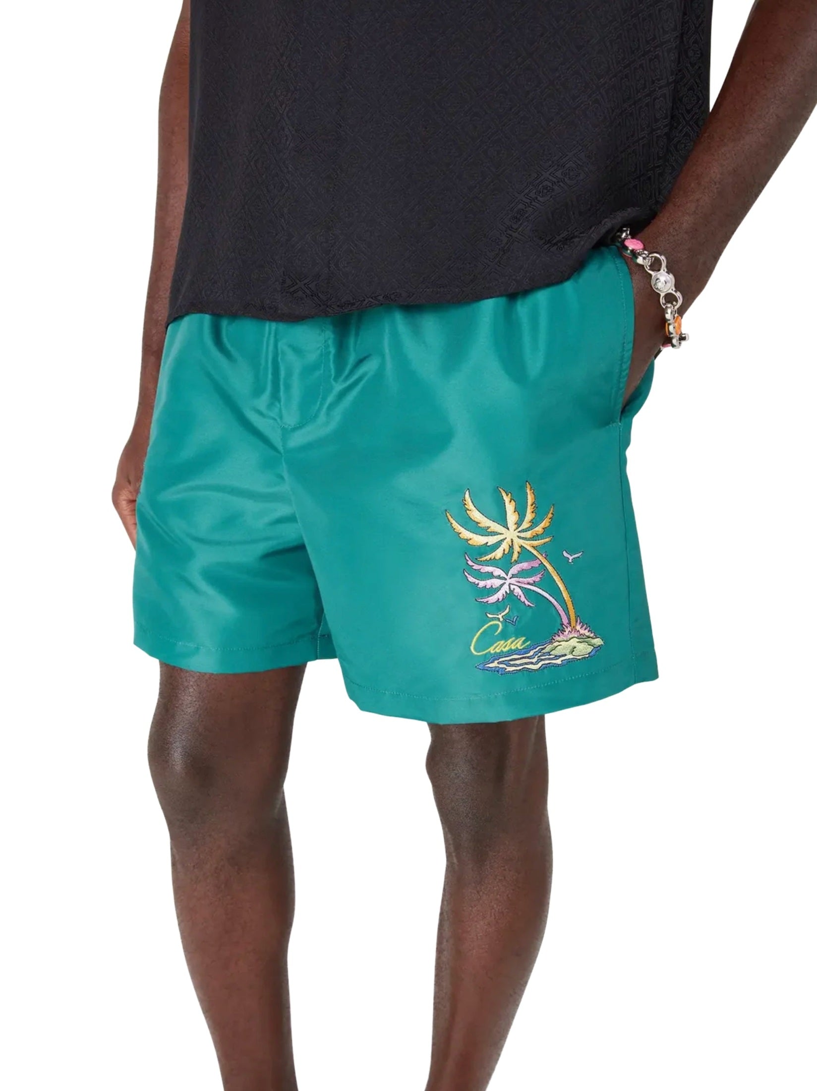 Casa embroidery swim shorts