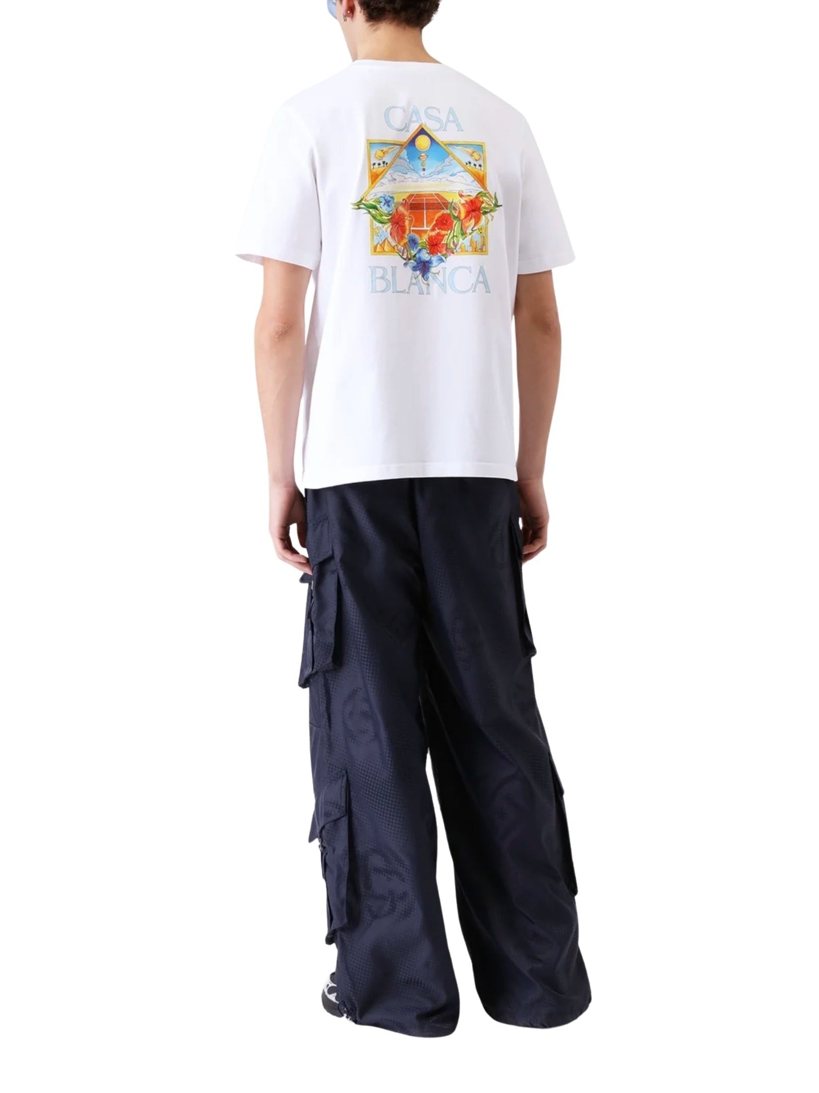 White Flower Court Icon Short Sleeve T?Shirt