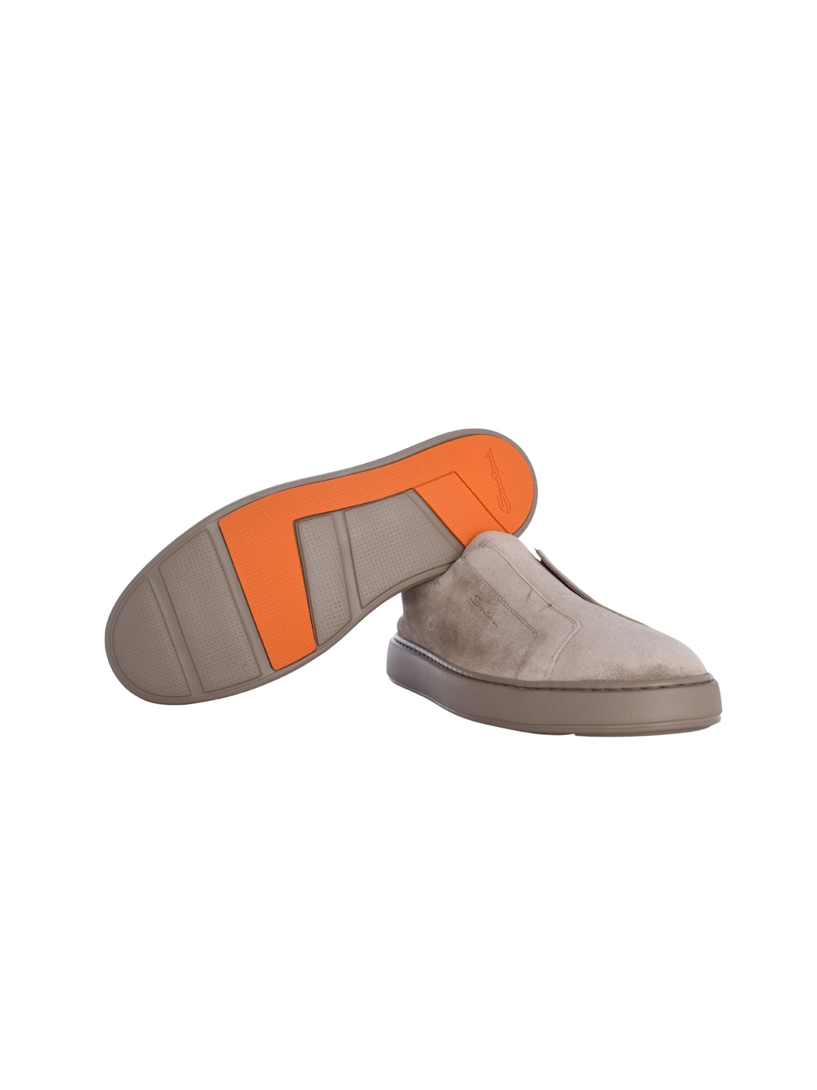 Men's brown suede slip-on sneaker
