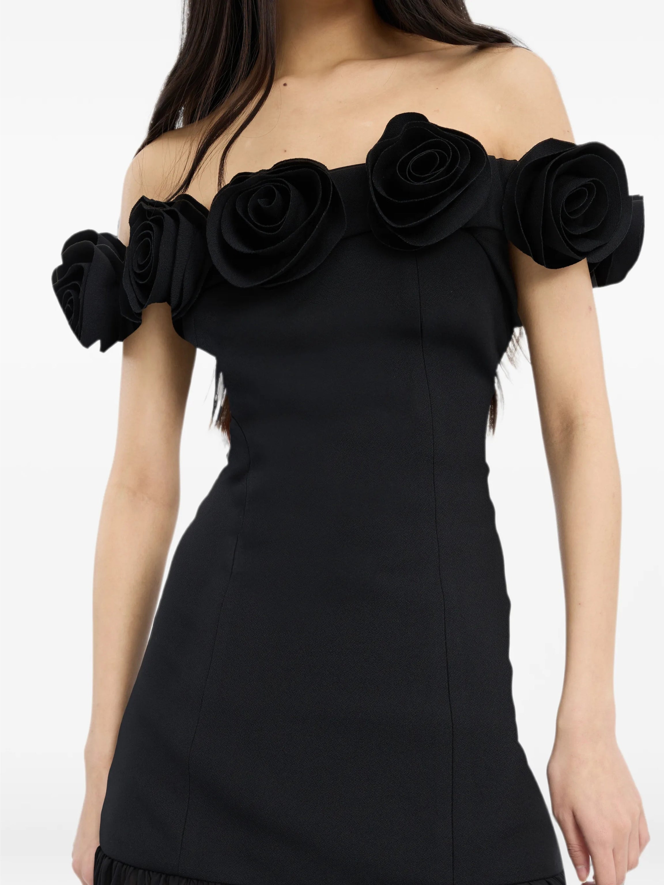 Crepe maxi flower dress