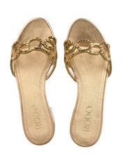 Flat slide sandals
