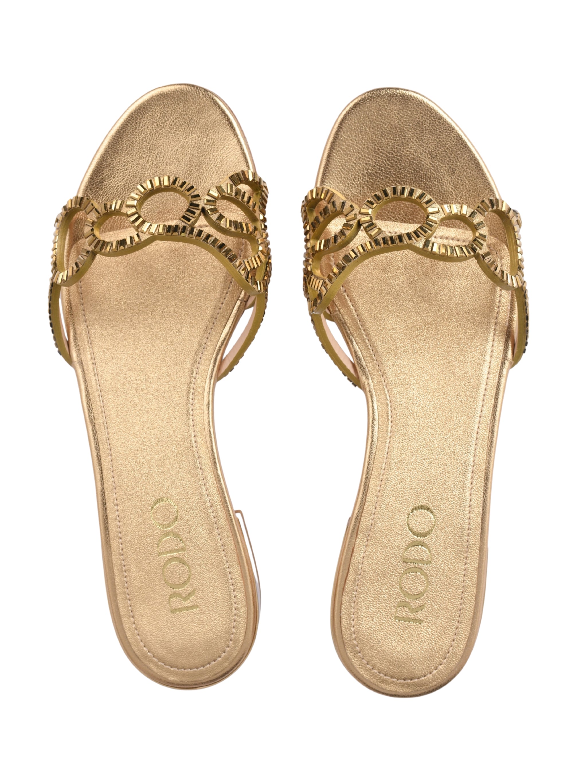 Flat slide sandals