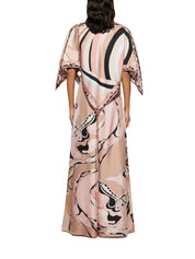 Orchid Print Silk Trousers