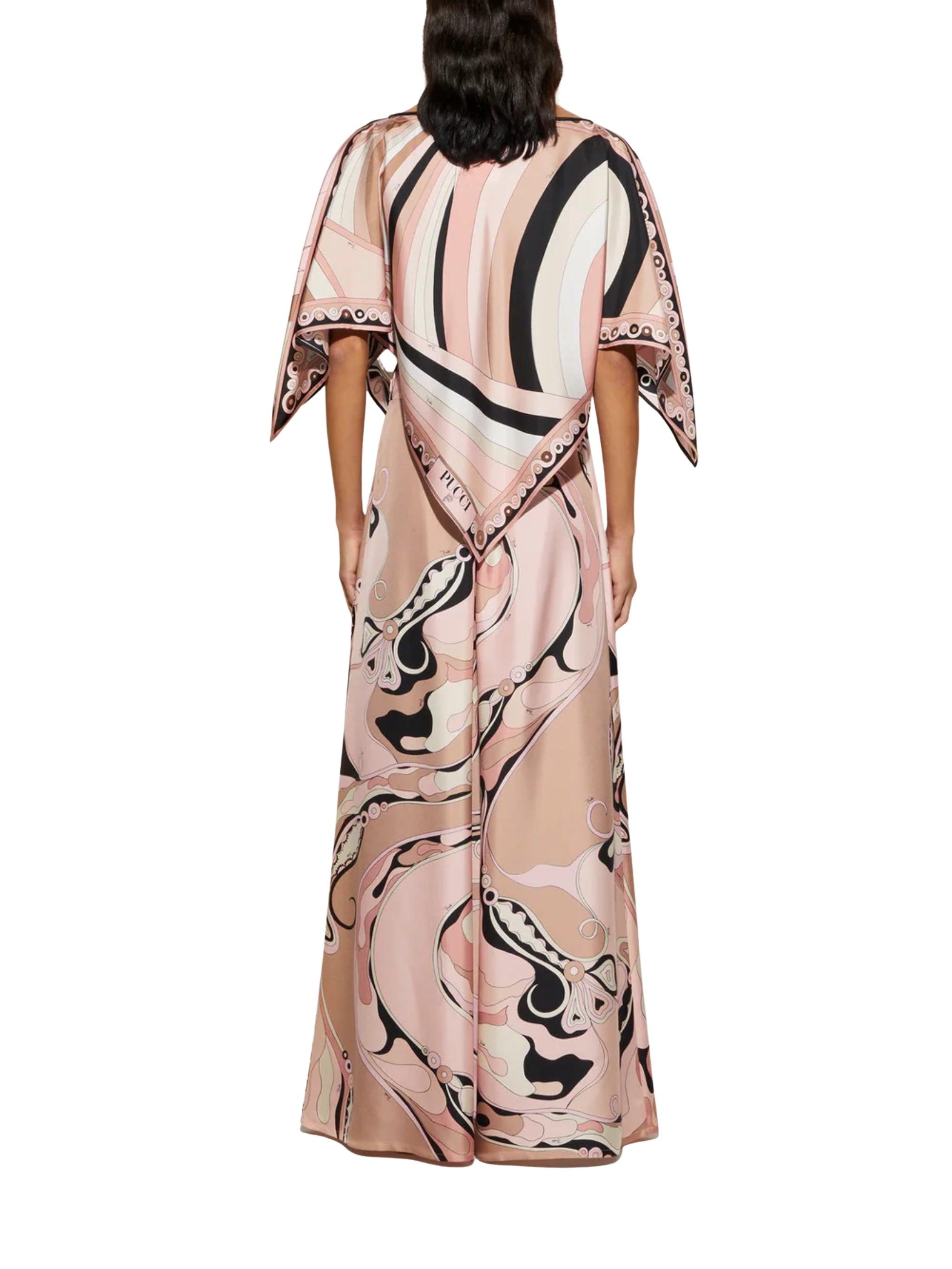 Orchid Print Silk Trousers