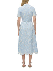 Audria s/s belted midi dress