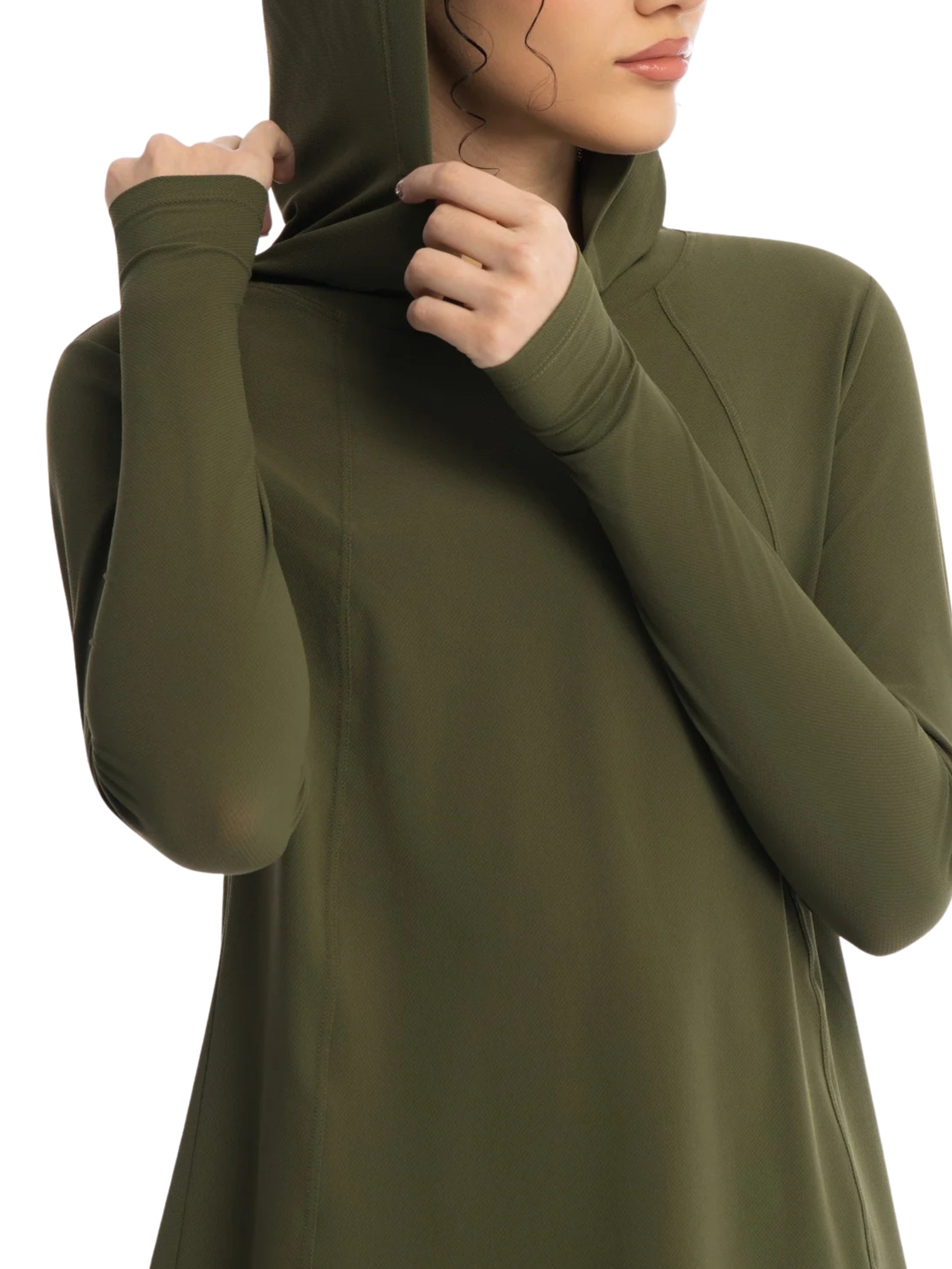 Active hooded top