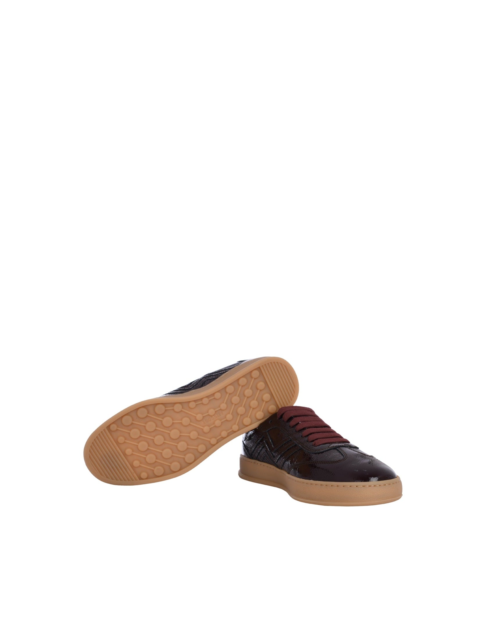 Anne sneaker naplak patent leather burgundy