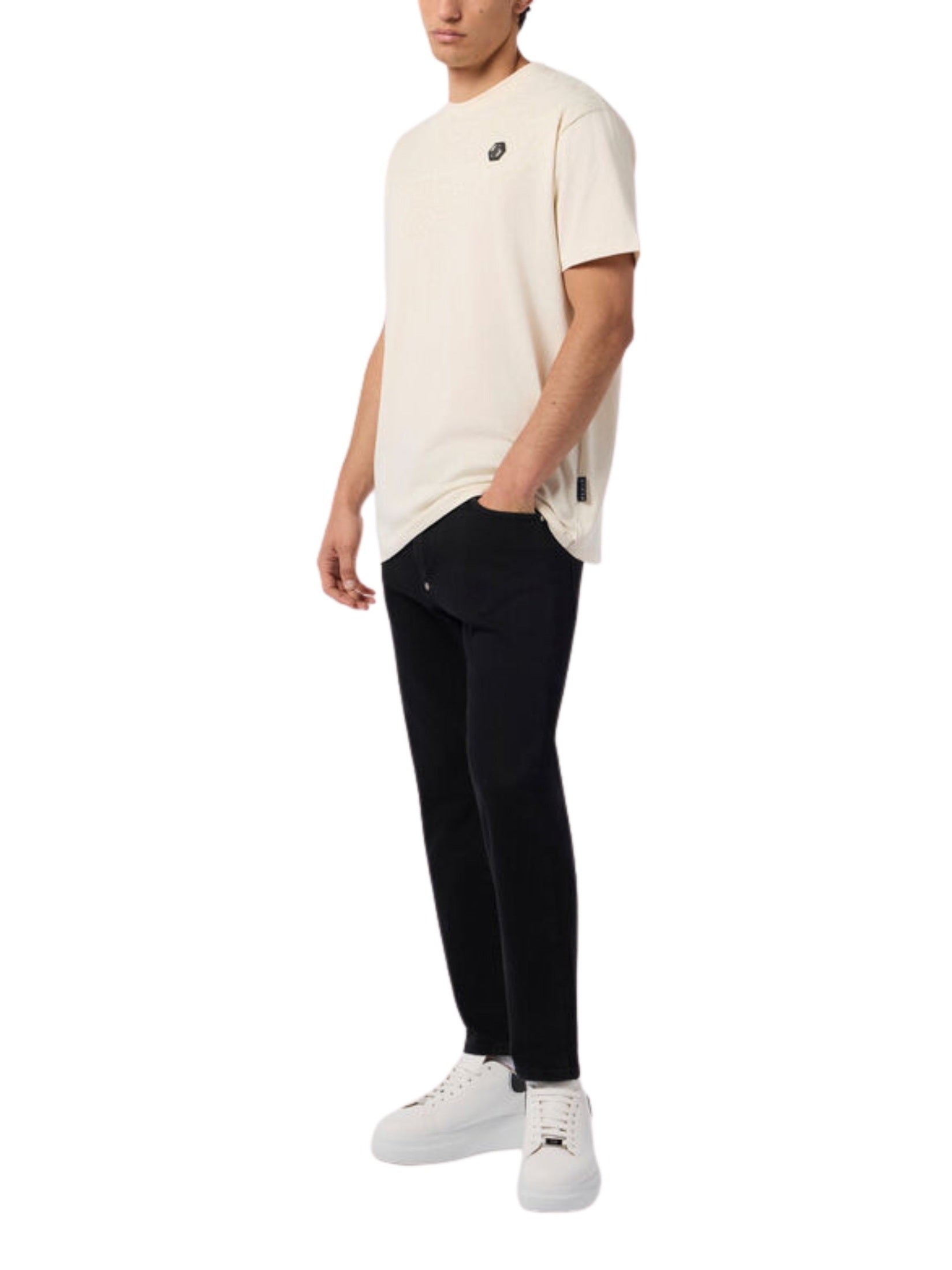 Round neck t-shirt degradé monogram