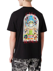 Black Tennis Landscape Short Sleeve T‑Shirt