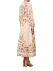 Indra plunge midi dress