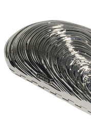 Bridget metal oyster shell clutch