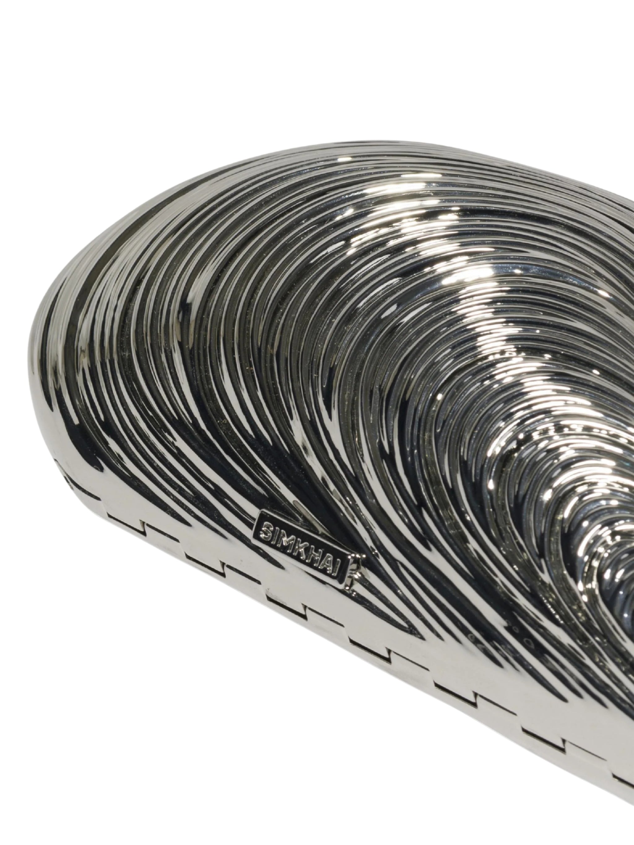 Bridget metal oyster shell clutch