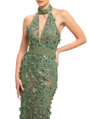 Halter neck long dress