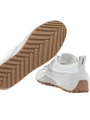 Tb.304 nylon all white leather sneakers