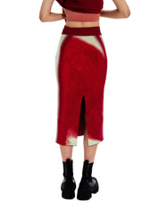 SOPHIE CHERRY PRINT MIDI SKIRT