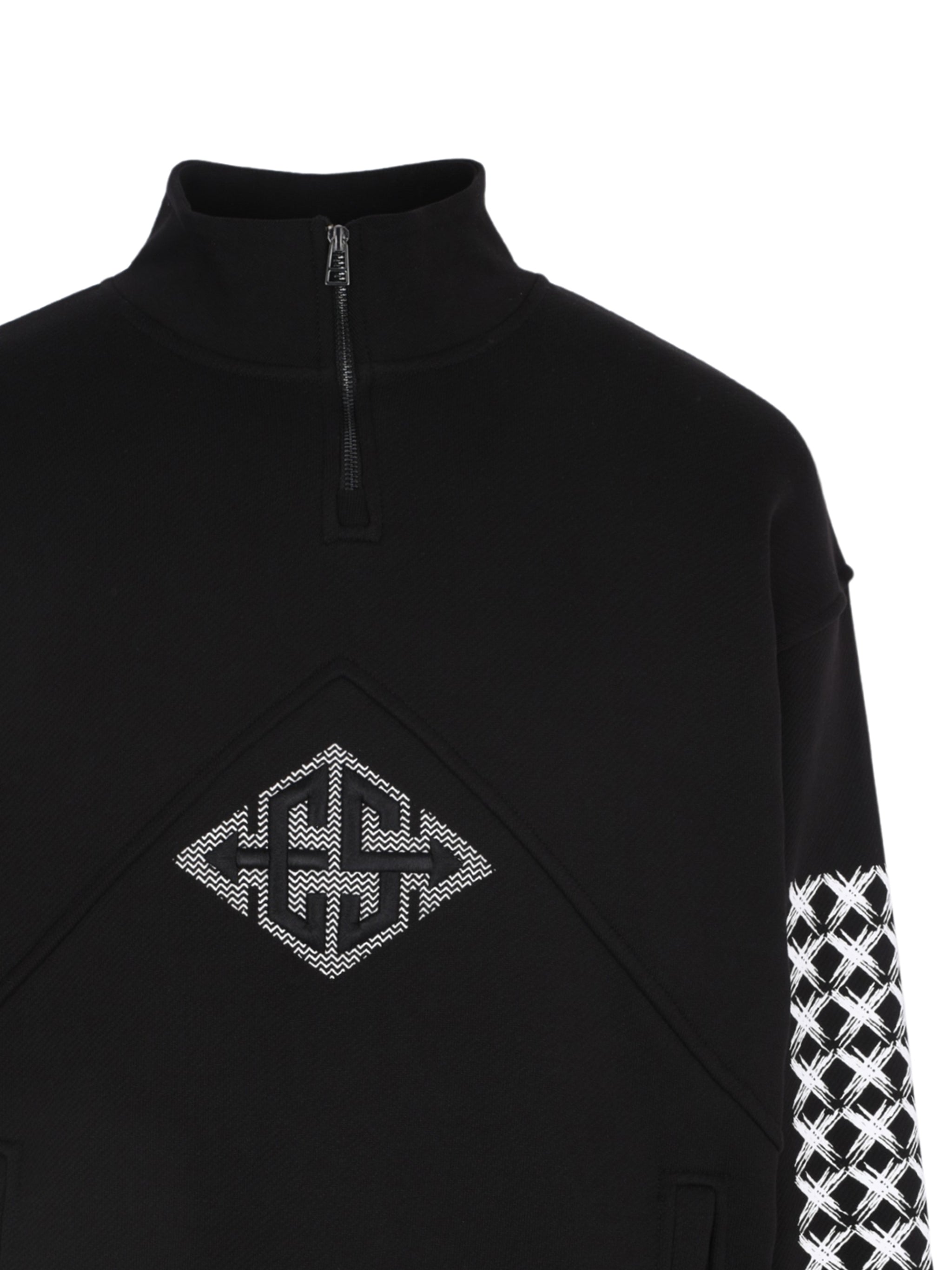 EXIT SOCIETY HALF ZIP CREWNECK