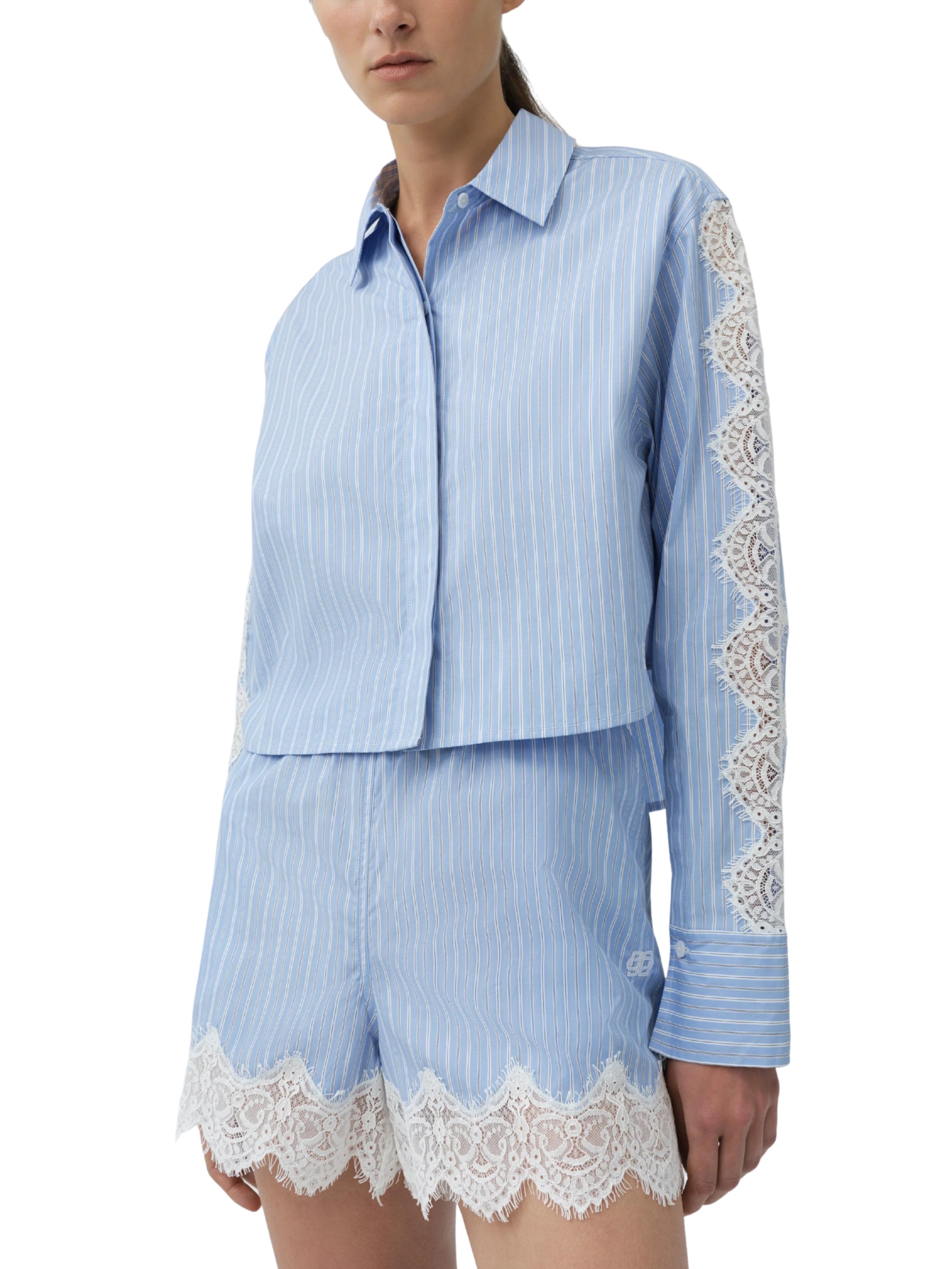 Renata cropped button down shirt
