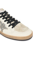 BALLSTAR LEATHER UPPER SUEDE TONGUE GLITTER STAR SPUR AND HEEL
