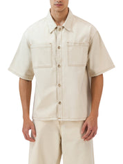 The stitched denim shirt