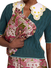 Hand pochette tulip jacquard