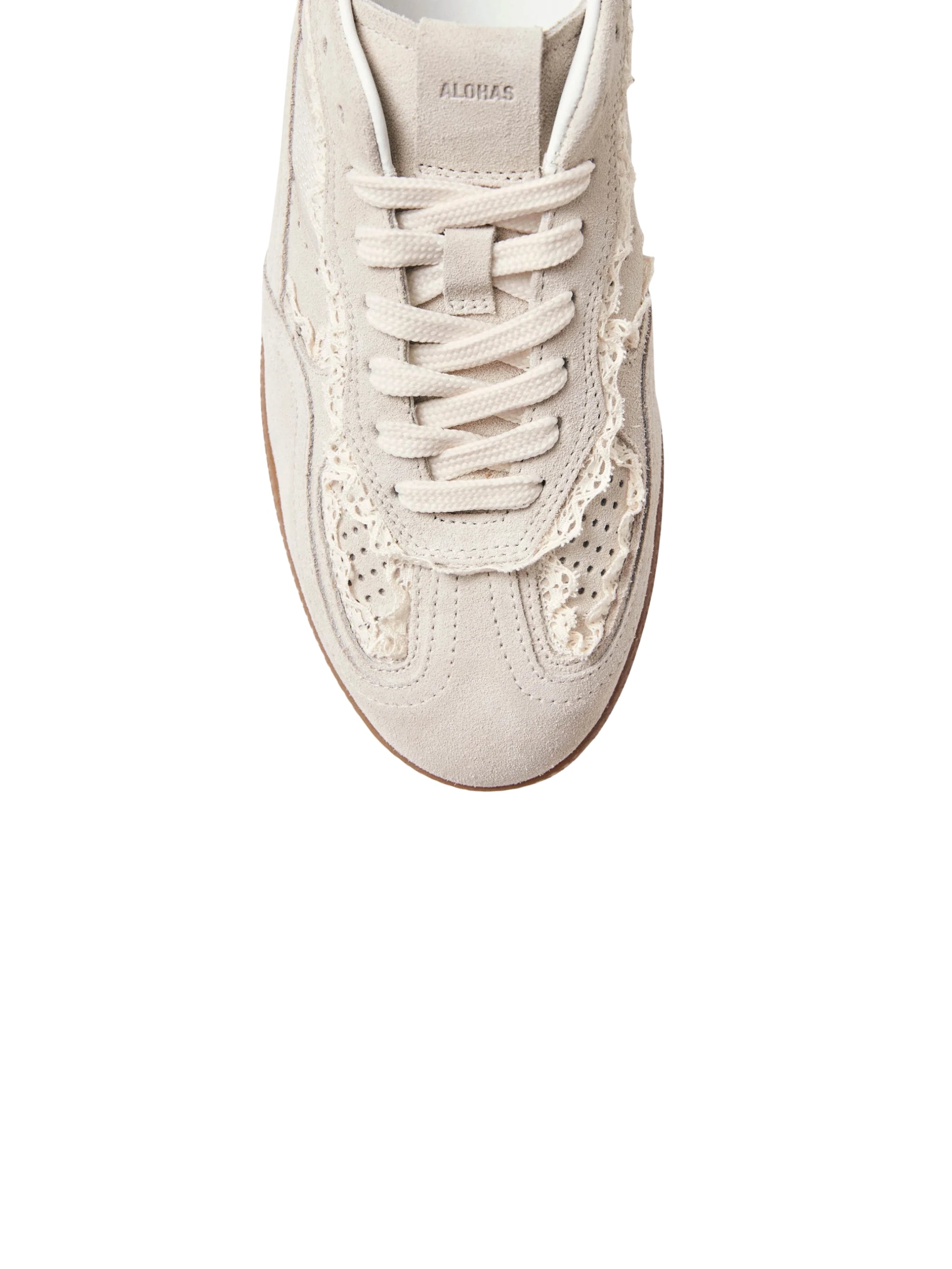 TB.490 CROCHET CREAM LEATHER SNEAKERS