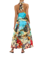 FITTED WAIST GATHERED SKIRT