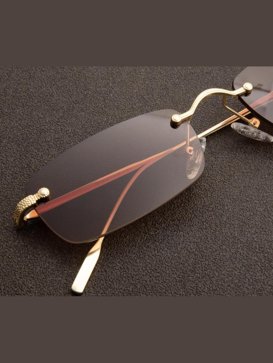 Gold brown sunglasses