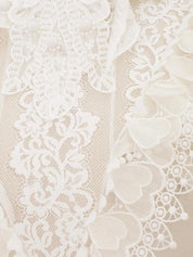 Crush heart trim mini dress