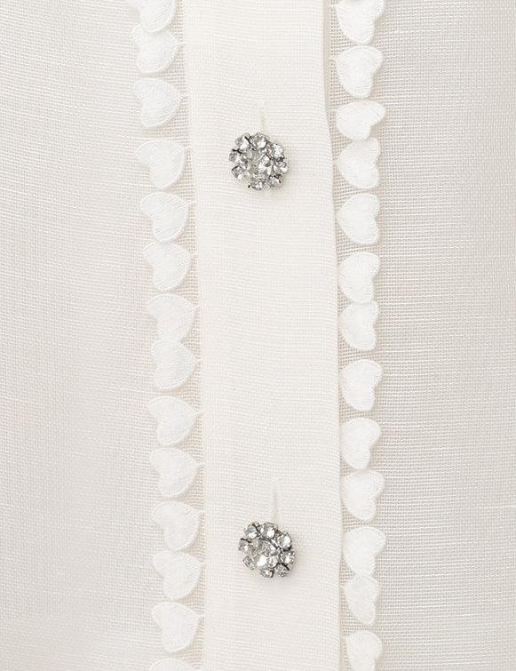 CRUSH HEART EMBELLISHED BLOUSE