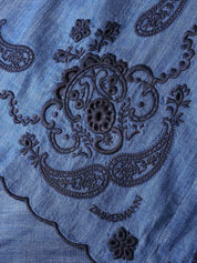 Aster embroidered denim midi