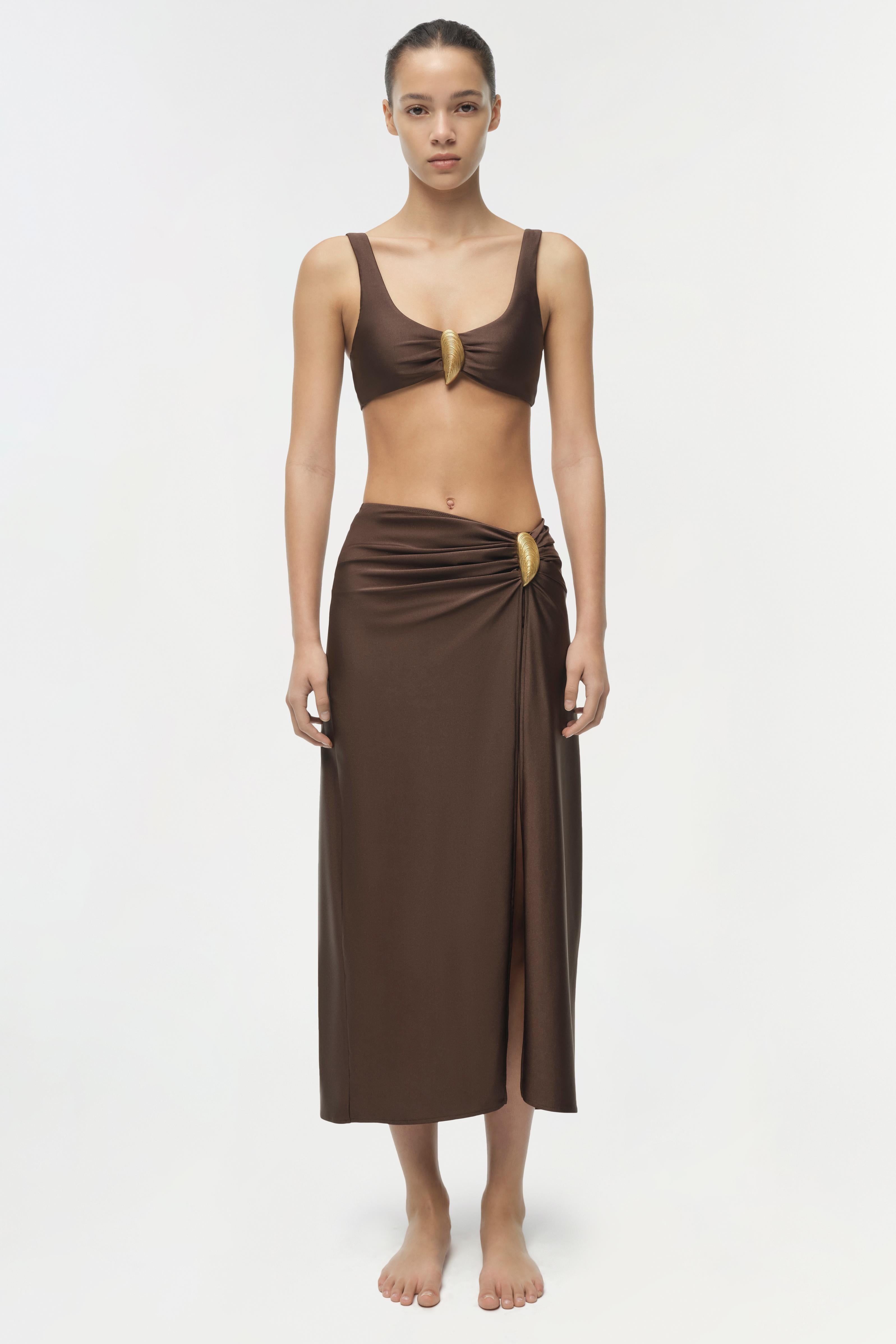 Eiana shell midi skirt