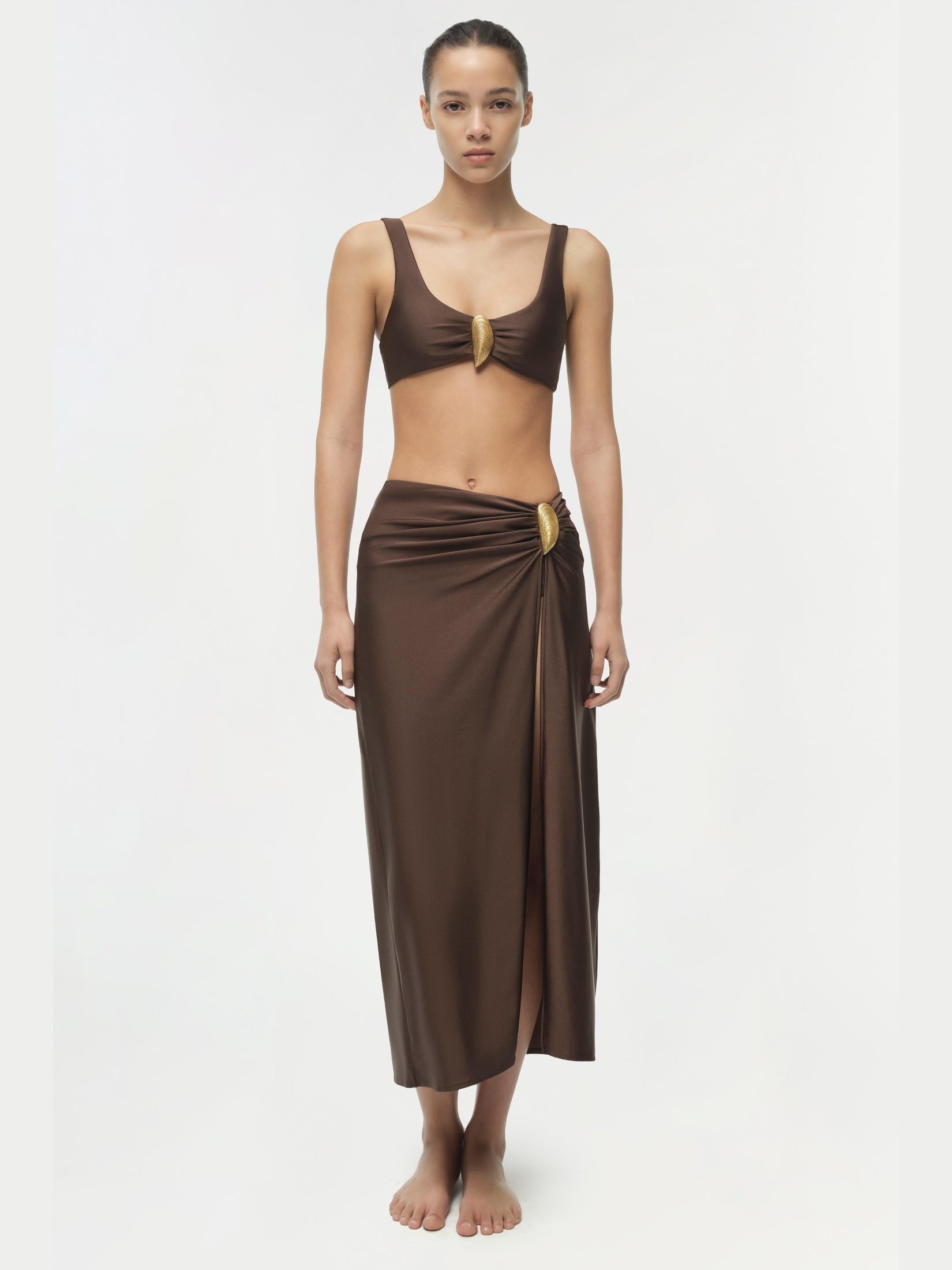 Eiana shell midi skirt